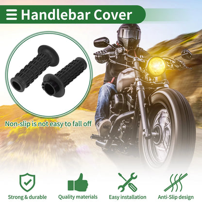 25mm Hand Grips Cover Kit for Motorcycle TPU Black Scale Pattern