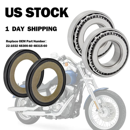 Steering Stem Bearings Seals for Harley Softail 1984-1999, FXR 1982-1994