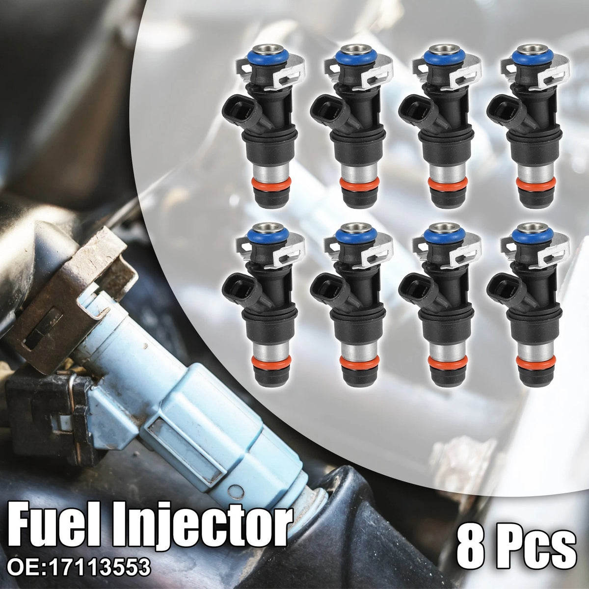 8 x Car Fuel Injector Replacement for CHEVROLET Express 2500 (2005-2007)