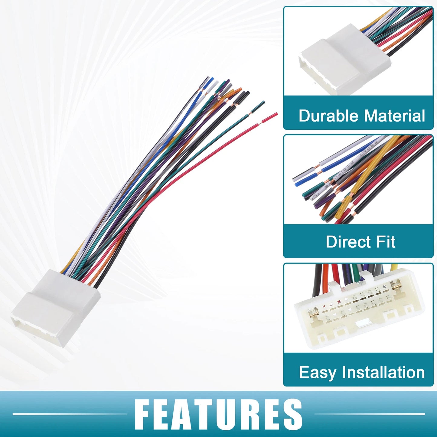 Car Stereo CD Player Radio Wiring Harness & Antenna Adapter for Nissan