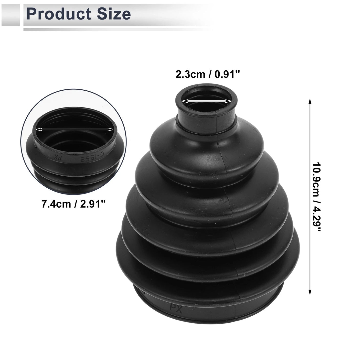 Outer CV Joint Boot Kit with Clamps for Subaru Crosstrek (2013-2017)
