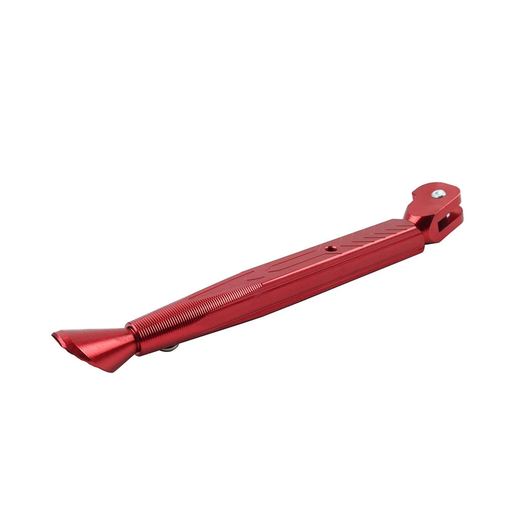 Aluminum Adjustable Kickstand Foot for Motorcycle Universal Side Stand Support Red