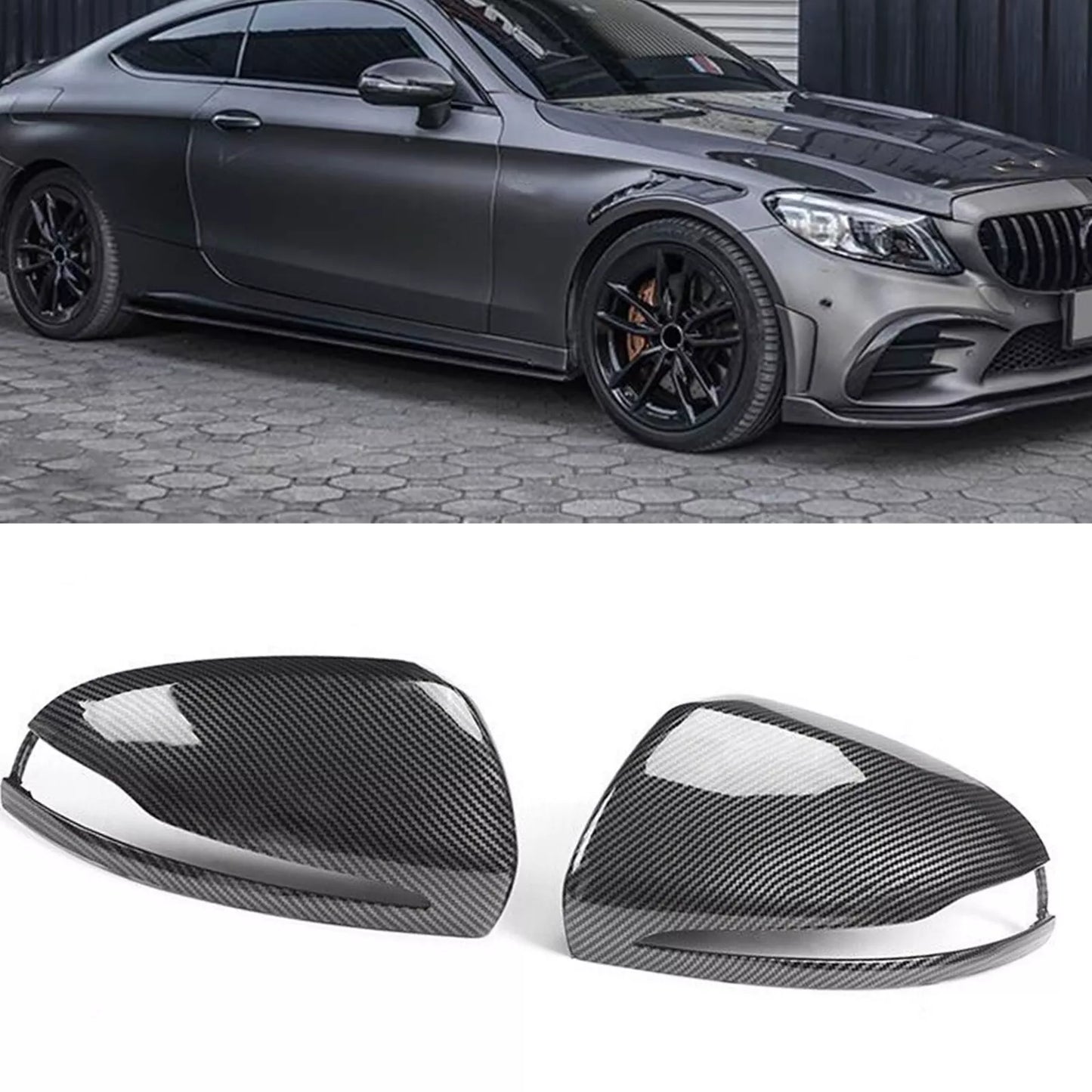 Rear Mirror Covers for Mercedes Benz C E S W205 W213 W222 W257 (2015-2023)
