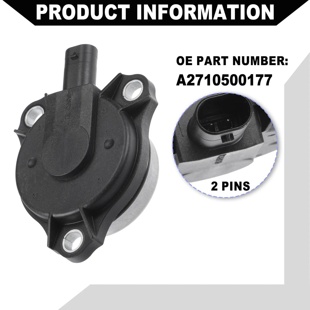2x VVT Solenoid for Mercedes-Benz C 250 (2012-2015)