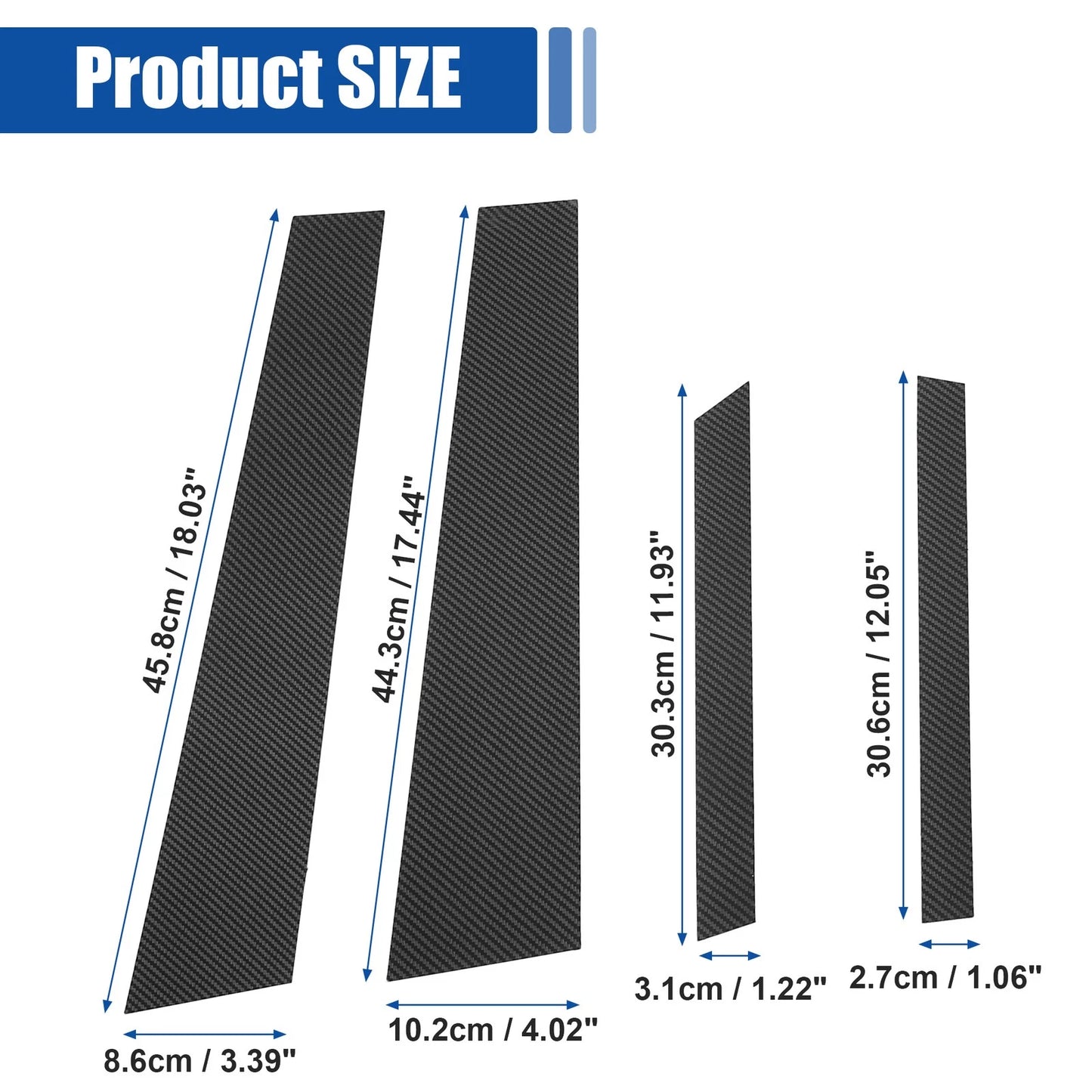 Carbon Fiber Car Door Window Pillar Post Cover Trim for BMW X6 (2015-2020)