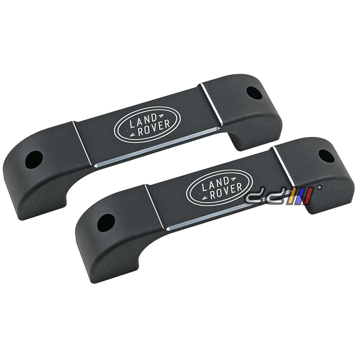 2 x Black Aluminium Interior Door Grab Handles for Land Rover Defender (1990-2016)