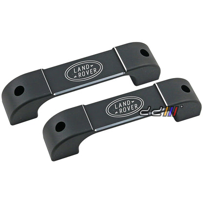 2 x Black Aluminium Interior Door Grab Handles for Land Rover Defender (1990-2016)