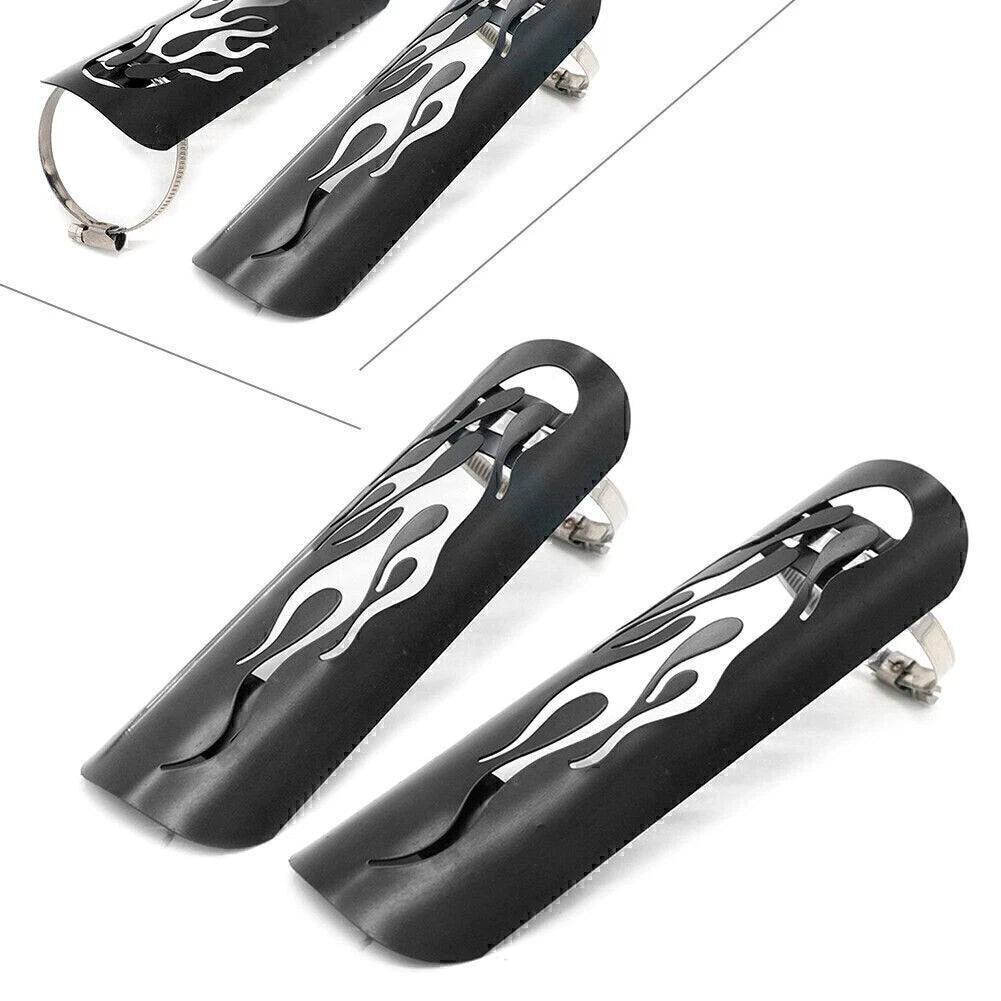 9" Flame Exhaust Pipe Heat Shield Cover for Harley Kawasaki