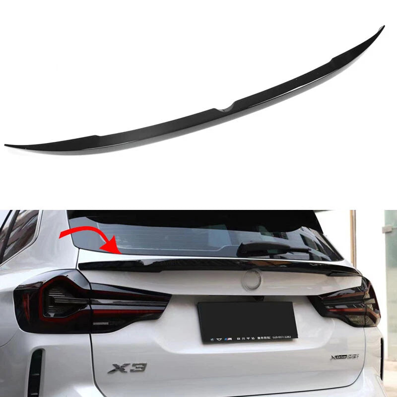 For BMW X3 G01 F97 X3M IX3 2018-2023 Gloss Black Rear Middle Trunk Spoiler Wing