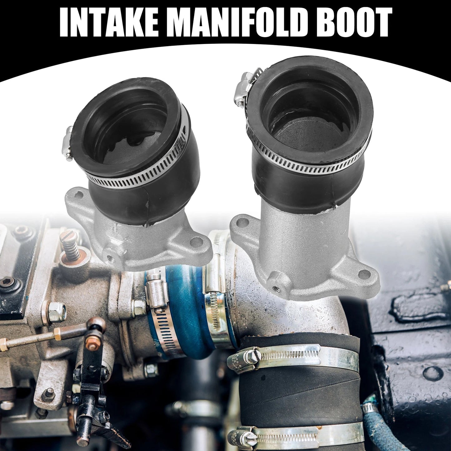 Carburetor Intake Manifold Boot with Clamp for Honda CX500 (1978-1979)