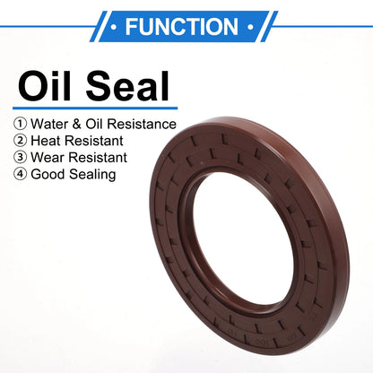 Oil Seal / 60x100x10mm / Seal Ring Rotary Shaft Seal FKM Rubber Brown 2 x
