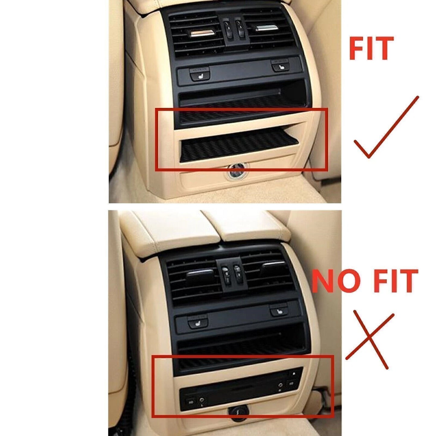 1x Beige Rear A/C Vent Bezel Cover for BMW F10 F11 5 Series (2010-2017)