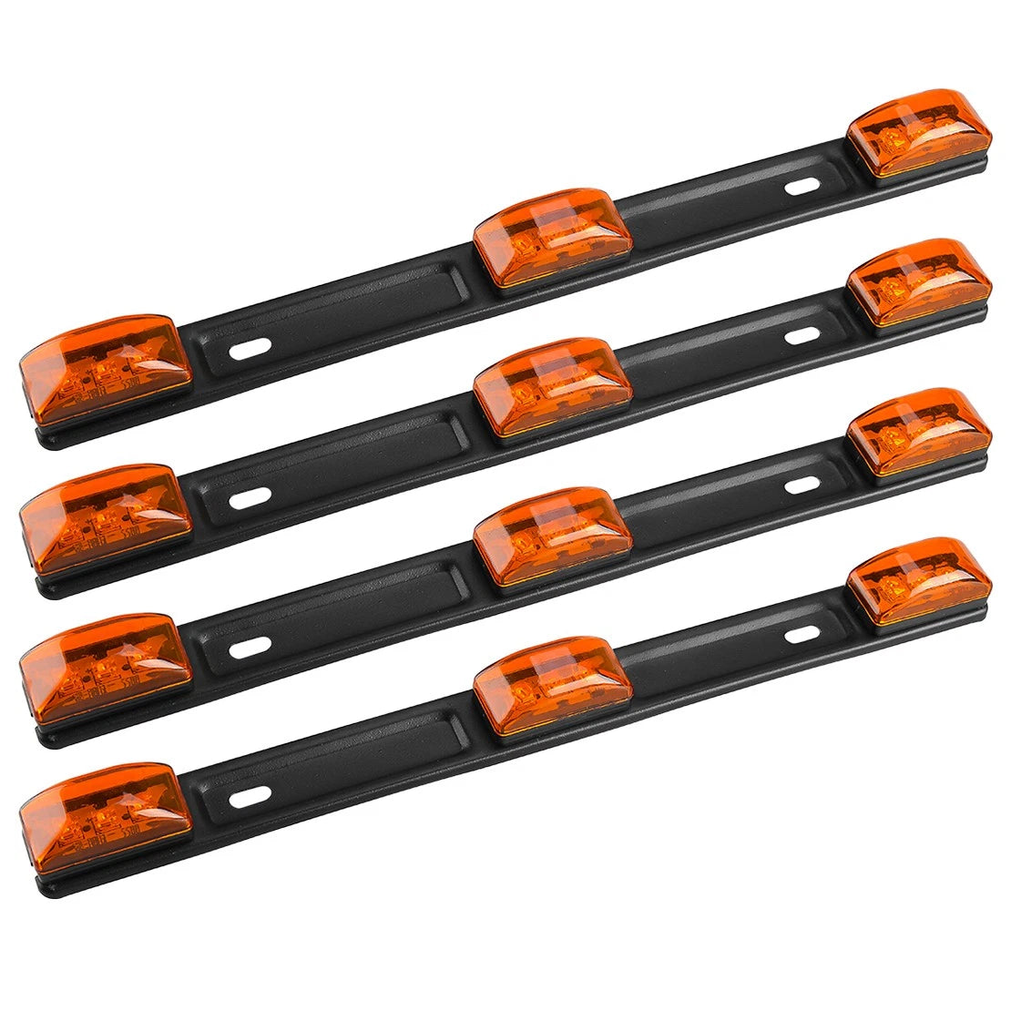 4 x Stainless Amber LED Clearance Marker Lights for Truck Trailer