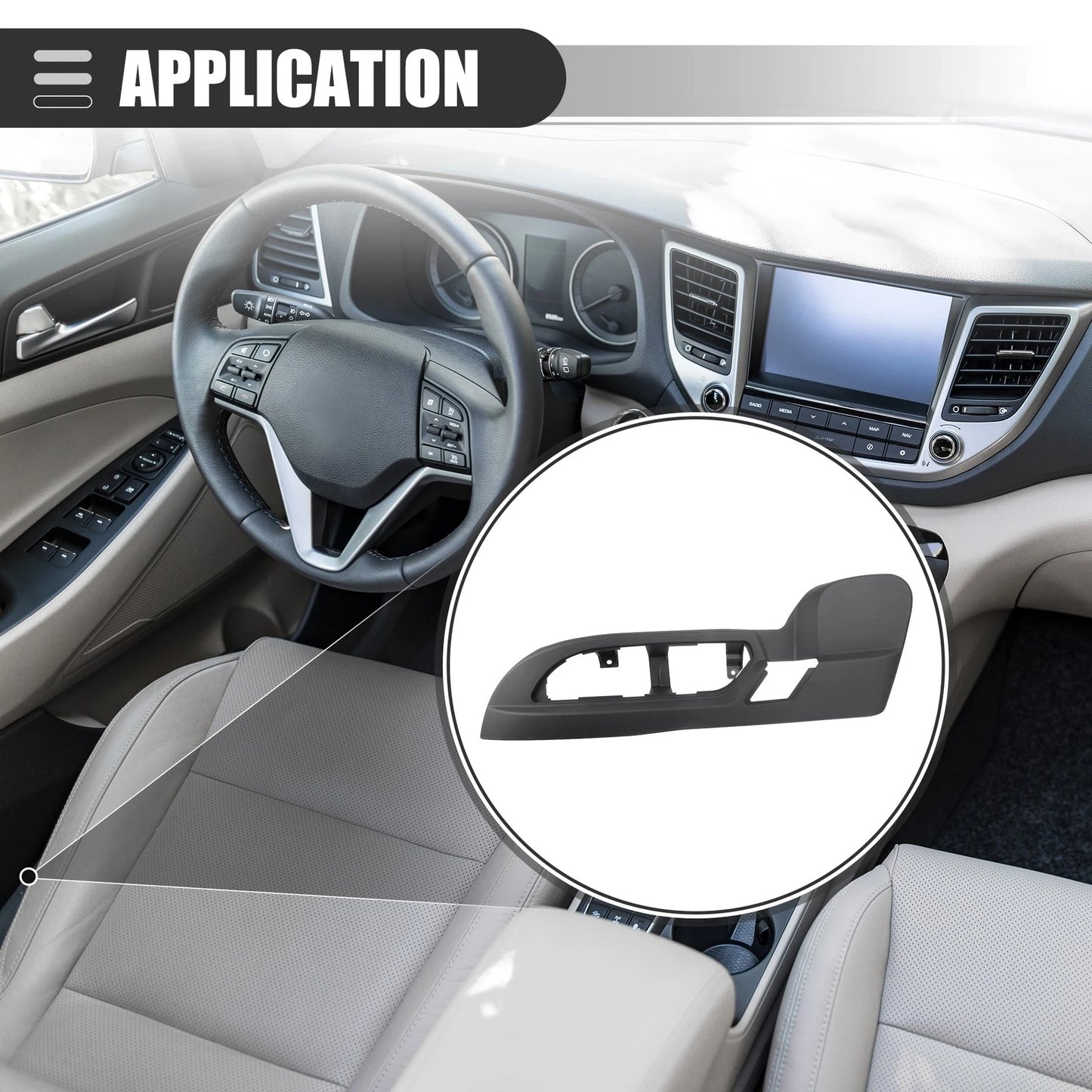 Left Seat Track Cover Switch Bezel for Buick Enclave (2009–2017)