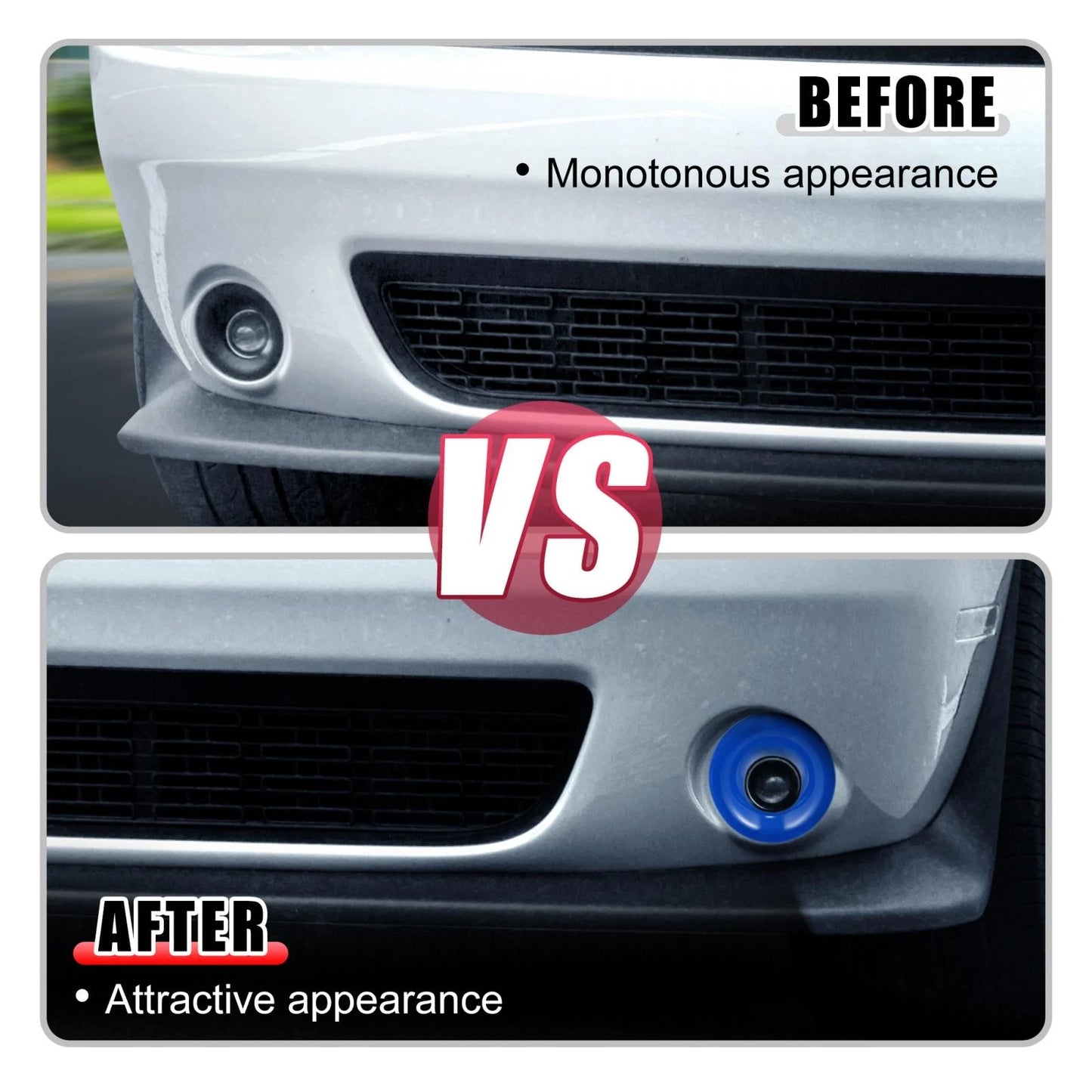 Car ABS Front Foglights Covers Trim for Dodge Challenger (2015-2020) Blue