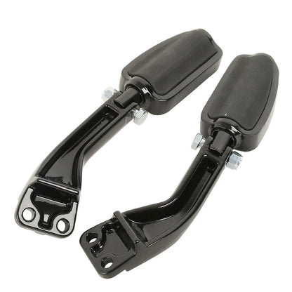 Black Rear Footpeg Mount Bracket for Harley Dyna Super Glide Low Rider (06-17)