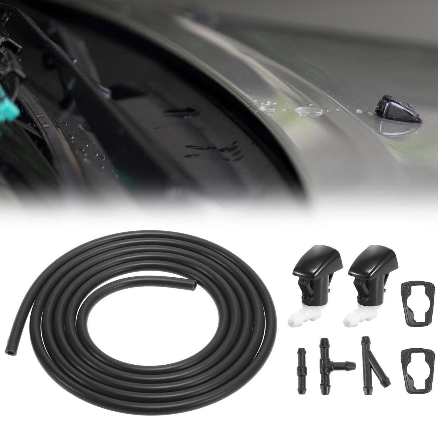 Front Windshield Washer Nozzles Kit for Dodge Durango (2011-2019)
