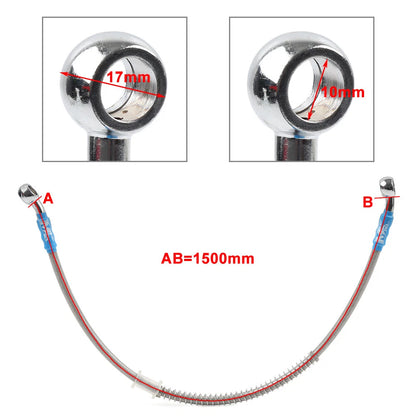 150cm Braided Steel Brake Clutch Oil Hose Line for Motorcycle Motorbike