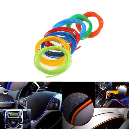 5M Orange Car Door Panel Edge Gap Strip Molding Cover for Universal Accessories