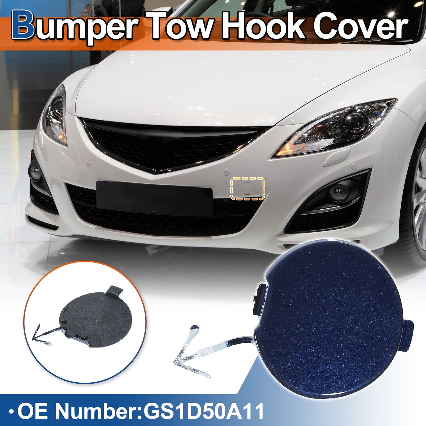 Front Right Tow Hook Cover for Mazda 6 (2008-2012) - Blue
