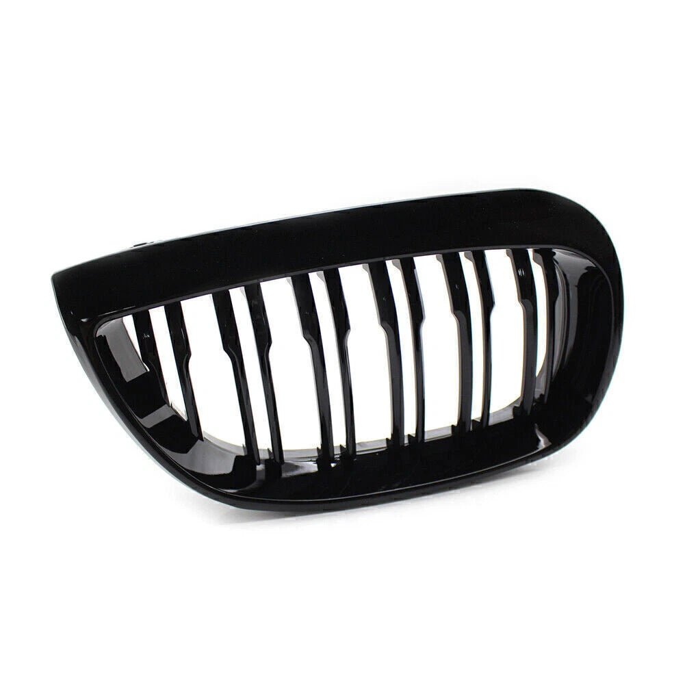 Gloss Black Double Slat M-Color Front Kidney Grille for BMW E87 1-Series (2004-07)