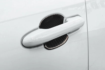 Carbon Fiber Door Handle Bowl Cup Cover Trim for Toyota RAV4 (2019-2023)