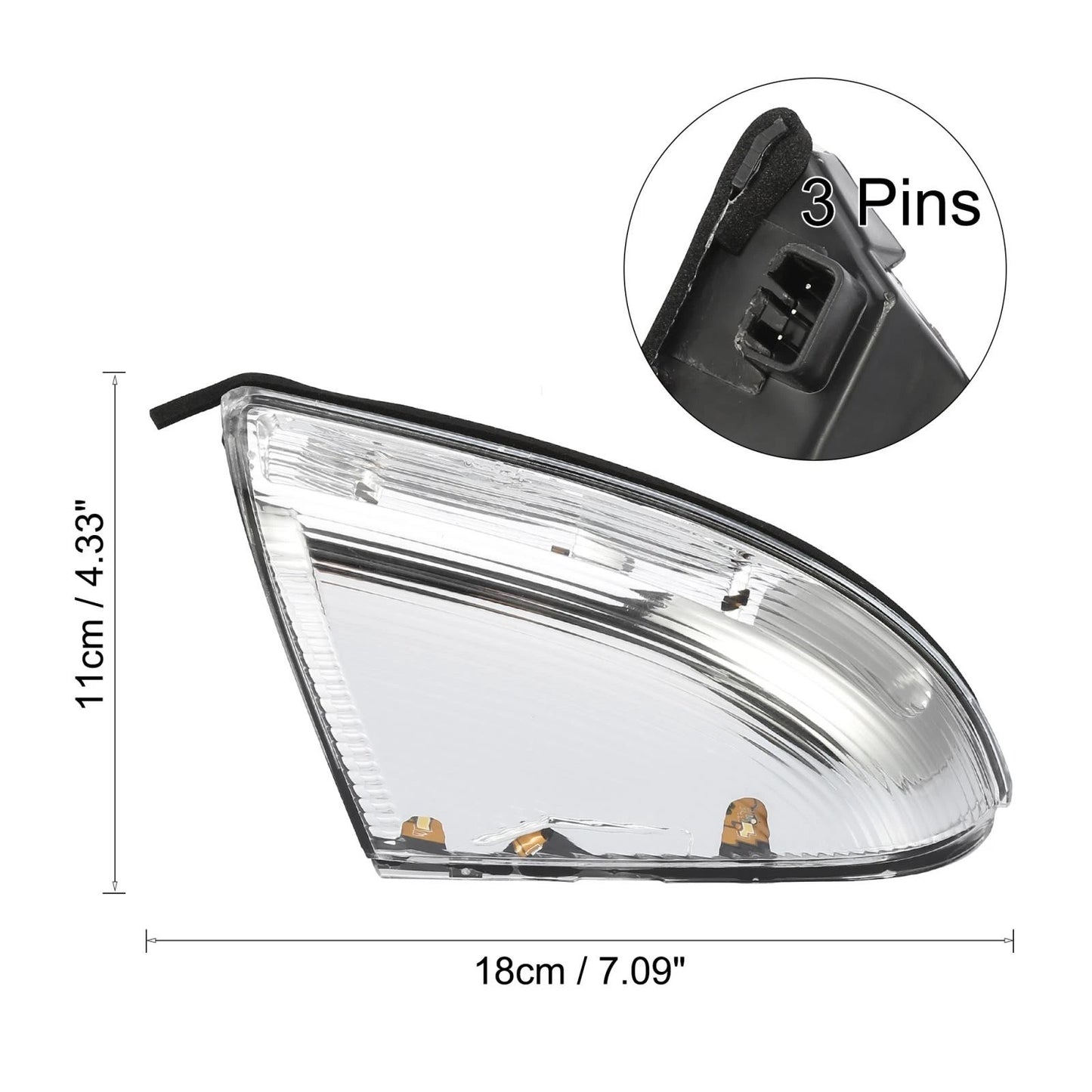 Driver Mirror Turn Signal Light for Dodge Ram 1500 2500 (2009-2014)