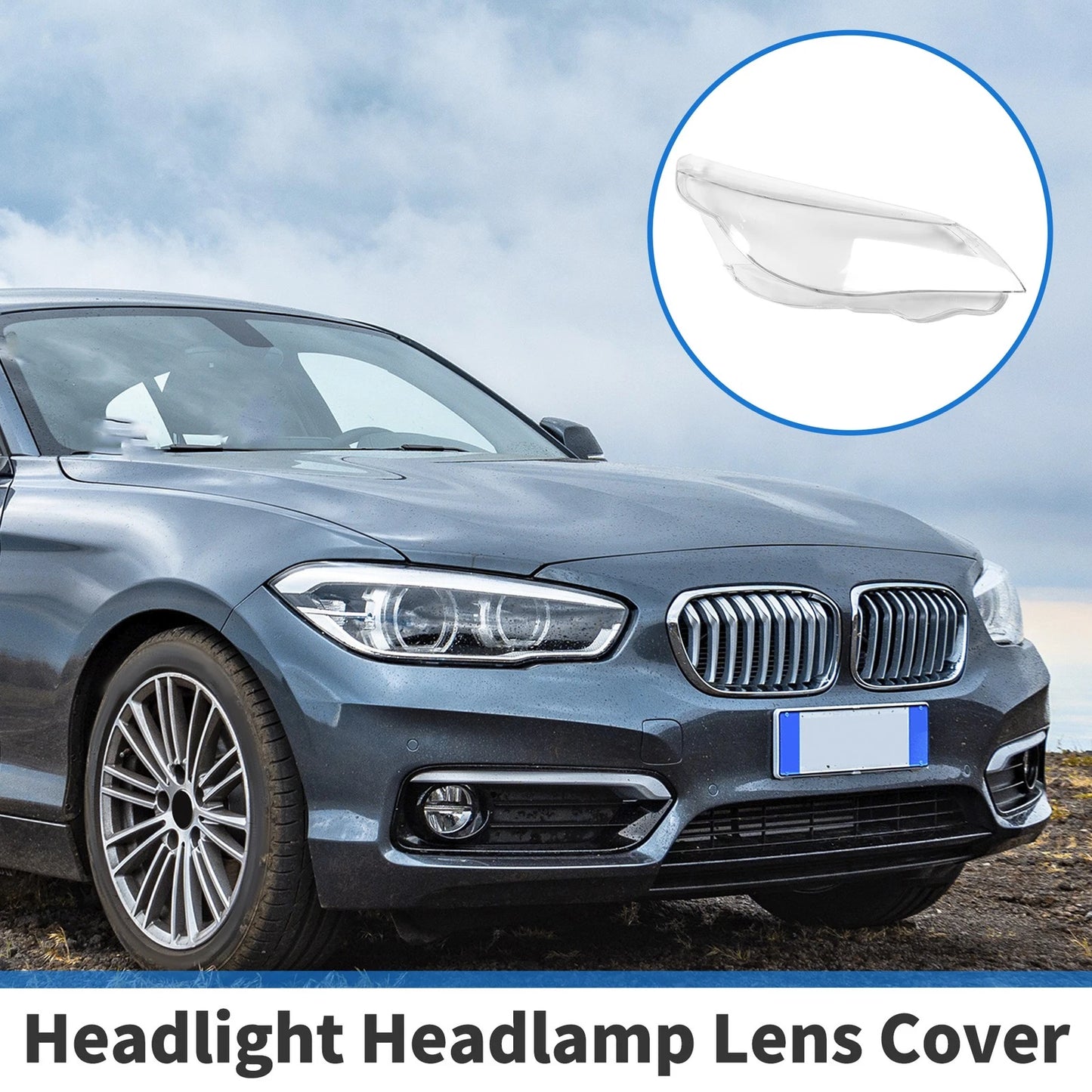 1x Front Right Headlight Lens Cover for BMW 5 Series E60