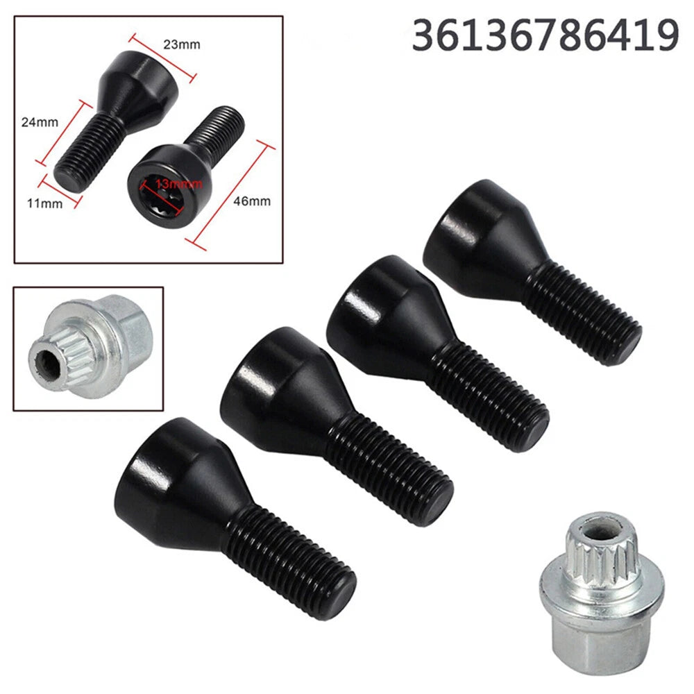 Wheel Lock Set  Lug Bolts for BMW 1 3 5 6 Series M3 M5 M6 Z3 (1998-2023)