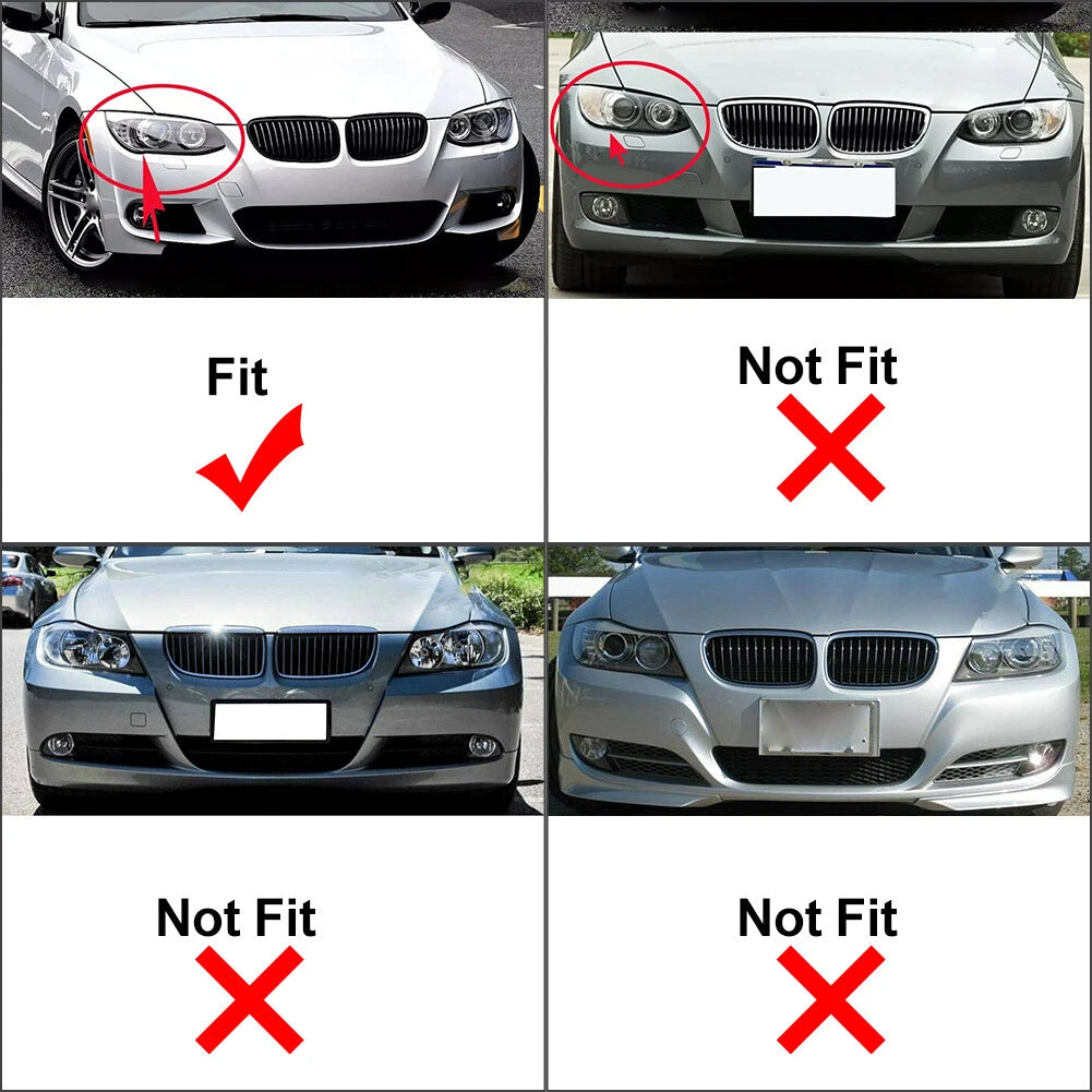 Glossy Black Front Kidney Grille Diamond Grille for BMW 3 Series (2010-2013)
