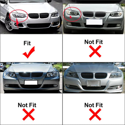 Glossy Black Front Kidney Grille Diamond Grille for BMW 3 Series (2010-2013)