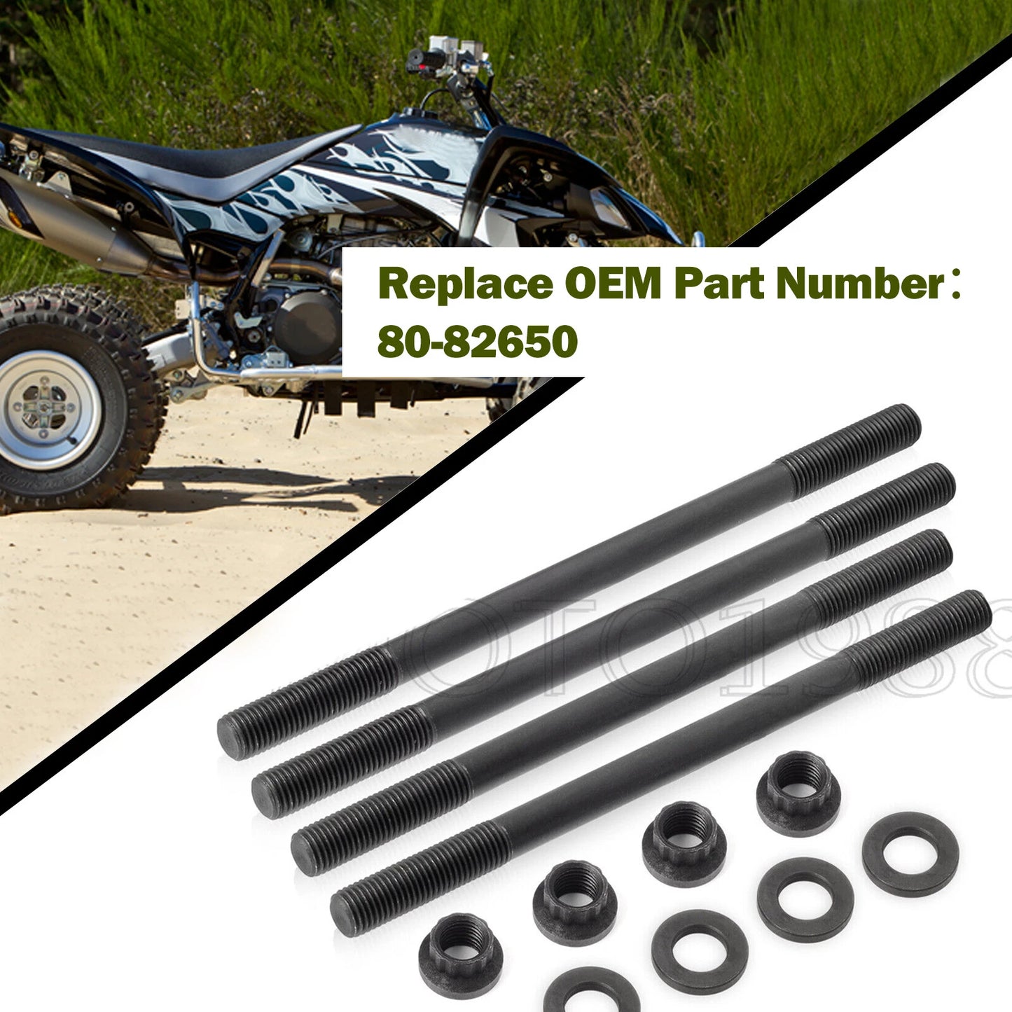 Heavy Duty Cylinder Head Studs Bolts for Yamaha YFZ450 2004-2014
