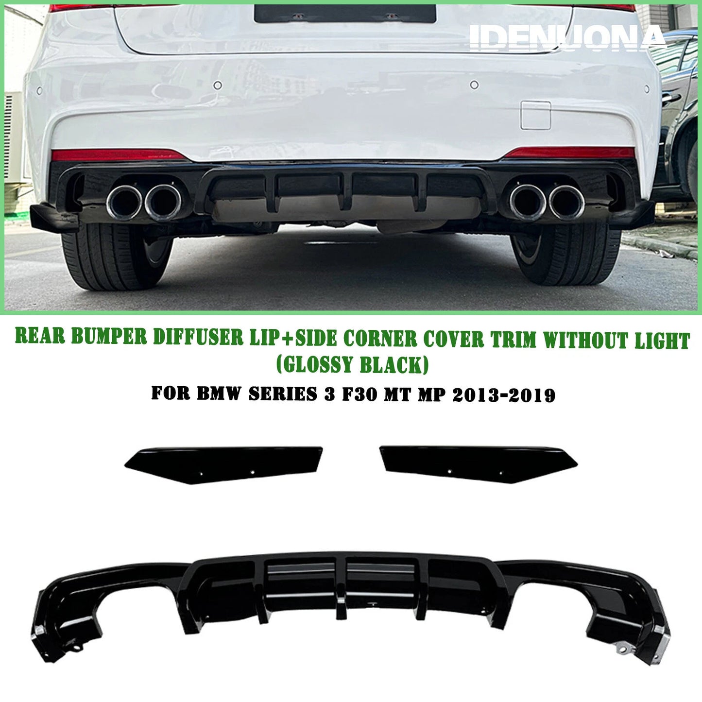 Rear Diffuser Side Covers for BMW 3 Series MT MP (2013-2019)