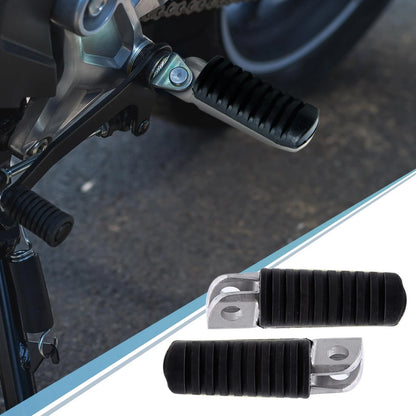 Pair 12.5mm Aluminium Alloy Motorcycle Footrest Footpeg Black for Kawasaki