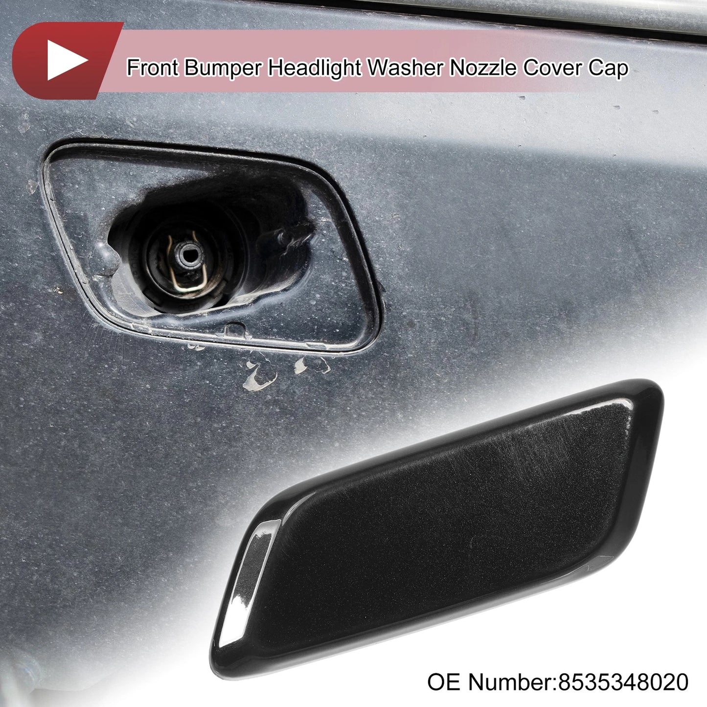 Bumper Headlight Washer Nozzle Cap for Lexus RX350 (2013-2015) Black