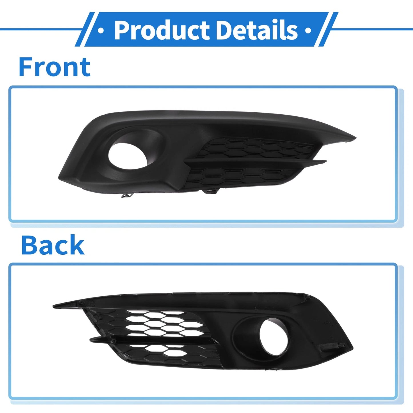 Front Right Fog Light Grill for Honda Civic (2016-2018)