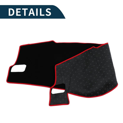 Dashboard Cover Mat for Honda Civic FL5 (2022-2024) Sun Protector Black Red
