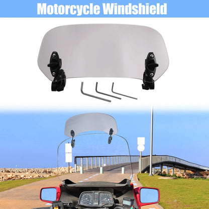 Windshield Extension 28.5cm Grey Lens for Motorcycles