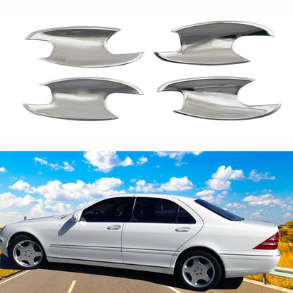 ABS Door Handle Side Bowl Cover Trim for Benz W211 E350 E63 (2002-2009) Chrome