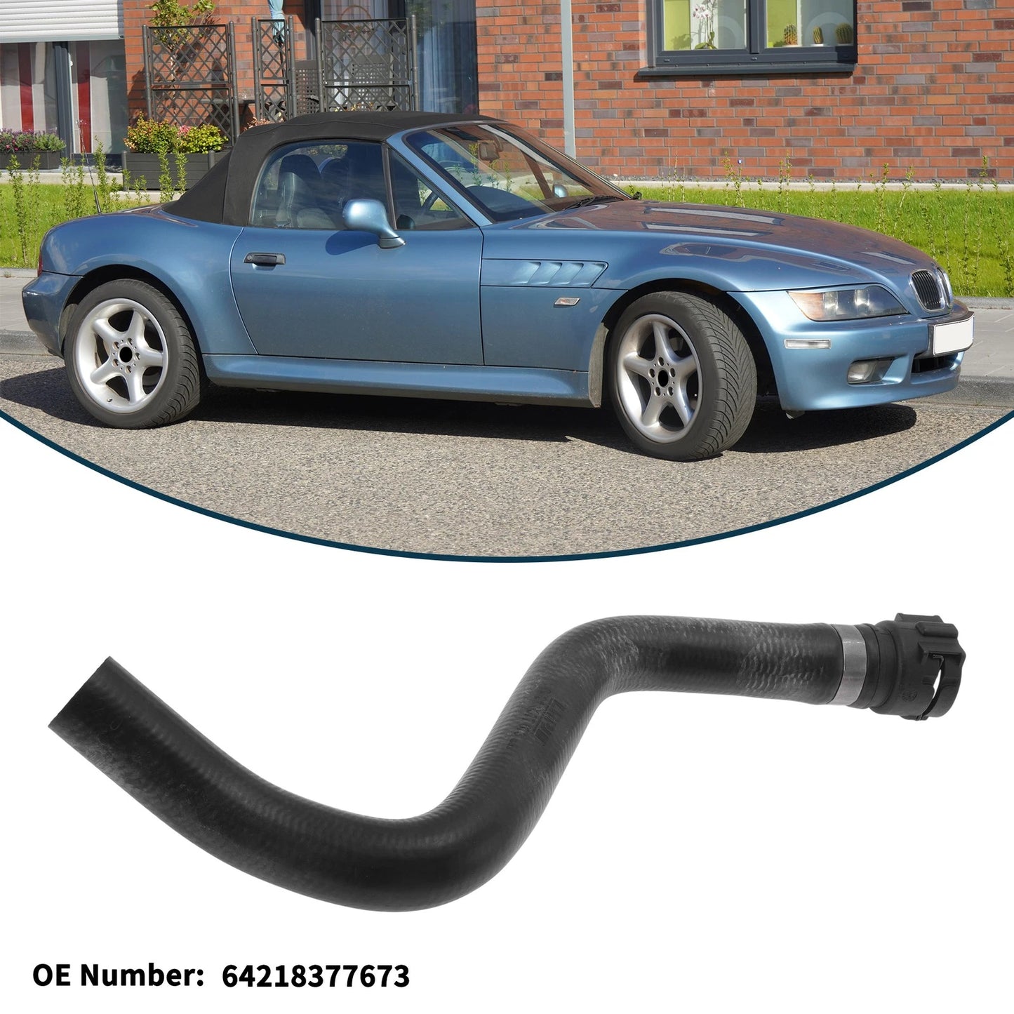 Radiator Hose for BMW Z3 1996-2003 Coolant Pipe (2 x)
