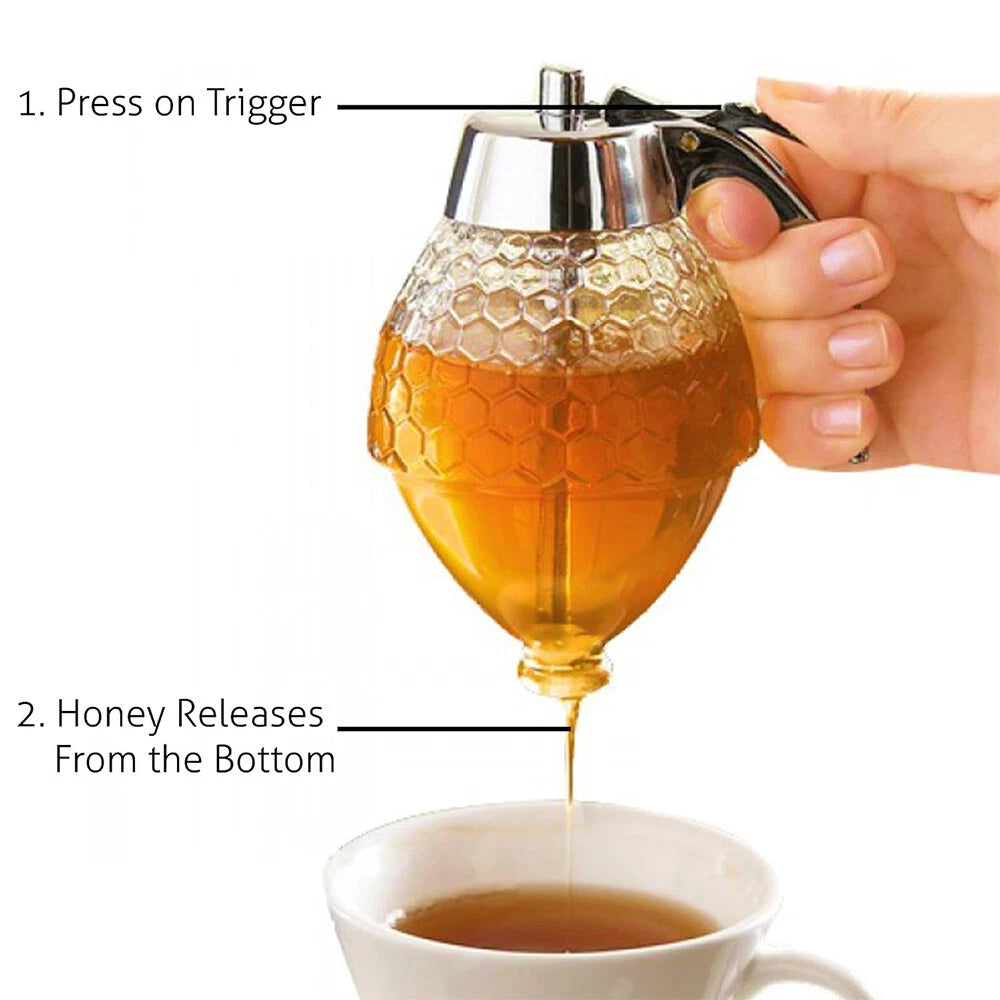 200ML Honey Dispenser with Stand for Easy Pouring