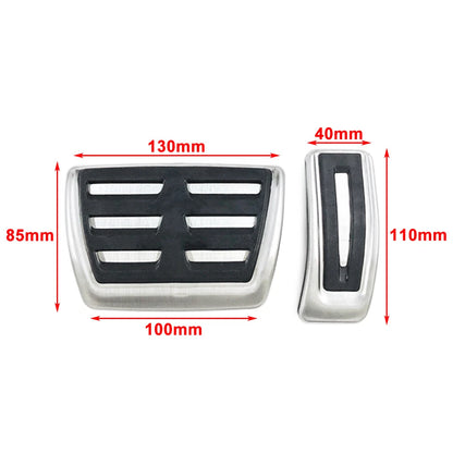 Stainless Steel Brake Gas Pedal Covers for Audi A4 A5 A6 A7 A8 Q3 Q5 (2008-2023)