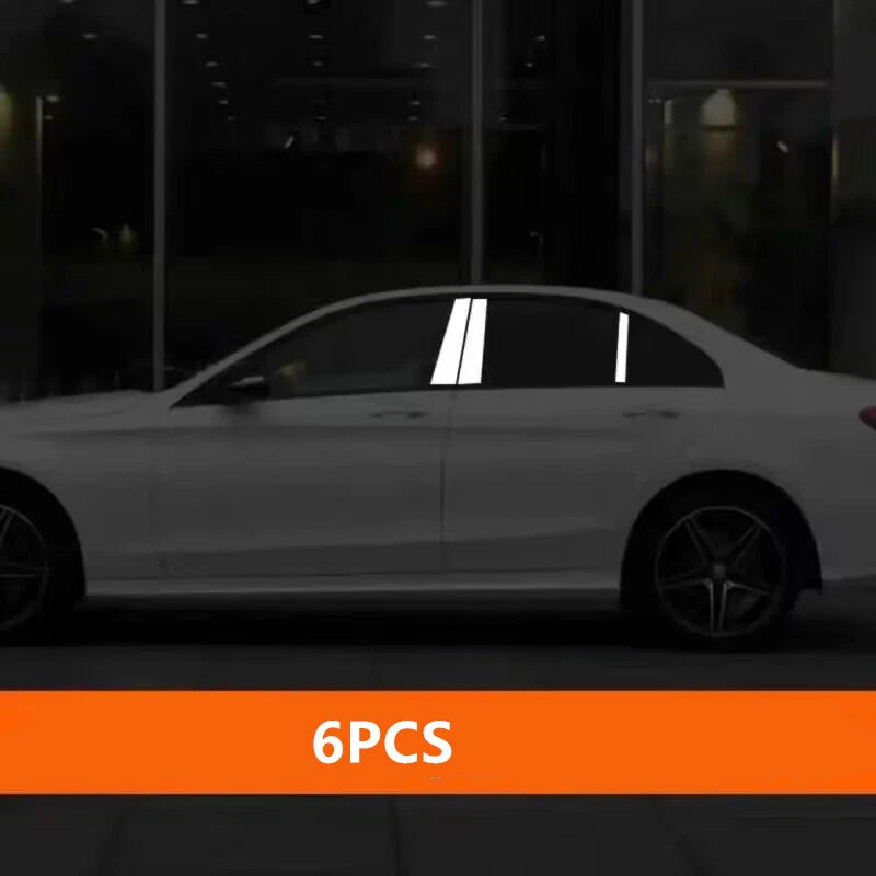 Door / 6Pc / Chrome Pillar Trim for Mercedes Benz C Class (22–24)