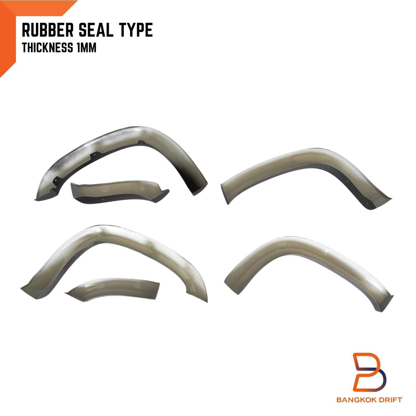 3" Matte Black Fender Flares for Toyota Hilux MK4 MK5 (1997-2004)