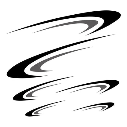 Black & Gray Vinyl Graphics Decals for Camper Trailer Body Stickers