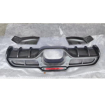 Carbon Fiber Rear Bumper Diffuser Cover Trim for Mini Cooper F54 F55 F56 F57 JCW