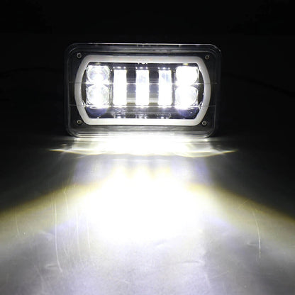 4x6" H4 RGB Headlights for Ford Chevrolet Silverado