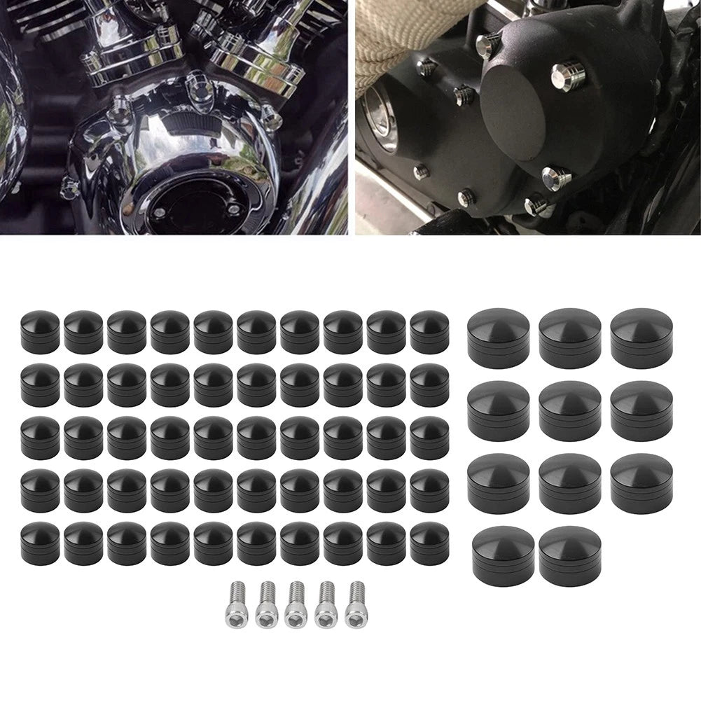 Engine Topper Bolt Black Screw Cap for Harley Twin Cam Softail Fat Boy (07-17)