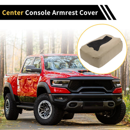 Center Console Cover for Chevrolet Microfiber Leather With Zipper Beige