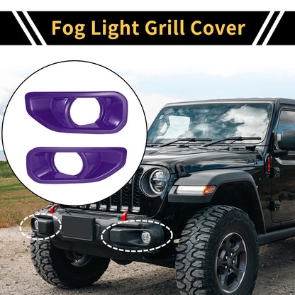 Fog Light Grills for Jeep Wrangler JL Gladiator (2018-2023) - 2 x Purple